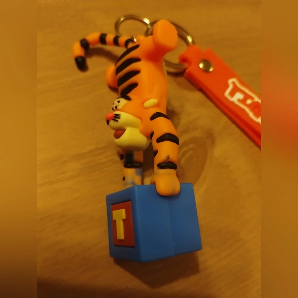 New Disney Tigger 3D Rubber Keychain | Winnie the Pooh Character Bag Charm